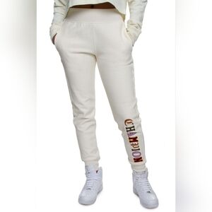 Champion Women's Off-White Joggers with Logo
